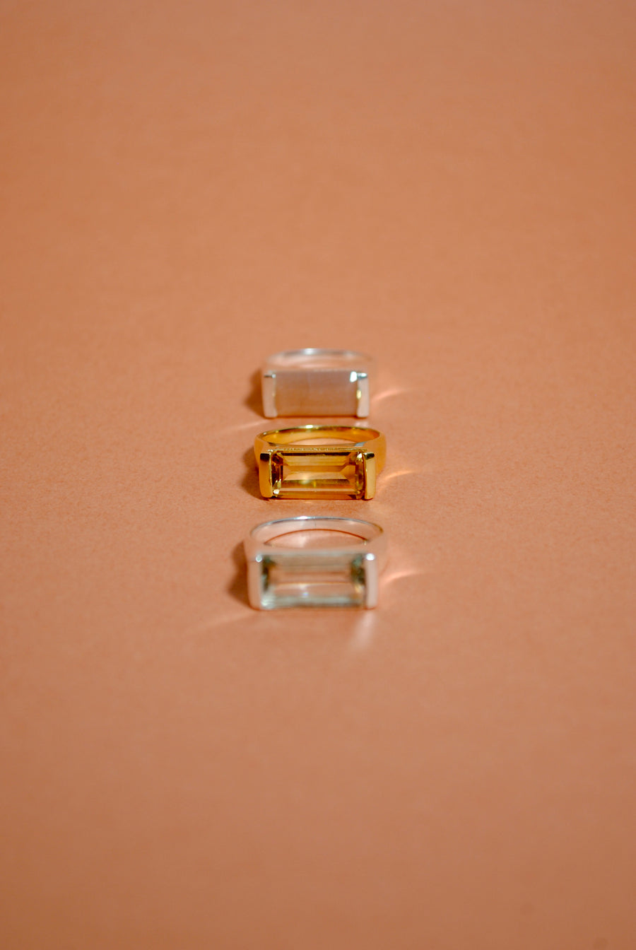 (ディープシトリン/gold) rect board ring