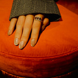 (ガーネット/silver) antique pave triple ring