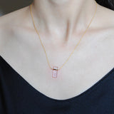 (ピンクアメジスト/gold) rect bandage necklace