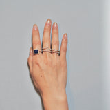 (モアサナイト/gold）handwritten double finger ring