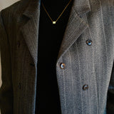 (レモンクリソプレーズ/gold) octagon tile necklace