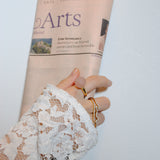 (マットローズクオーツ/gold) acorn ball ring