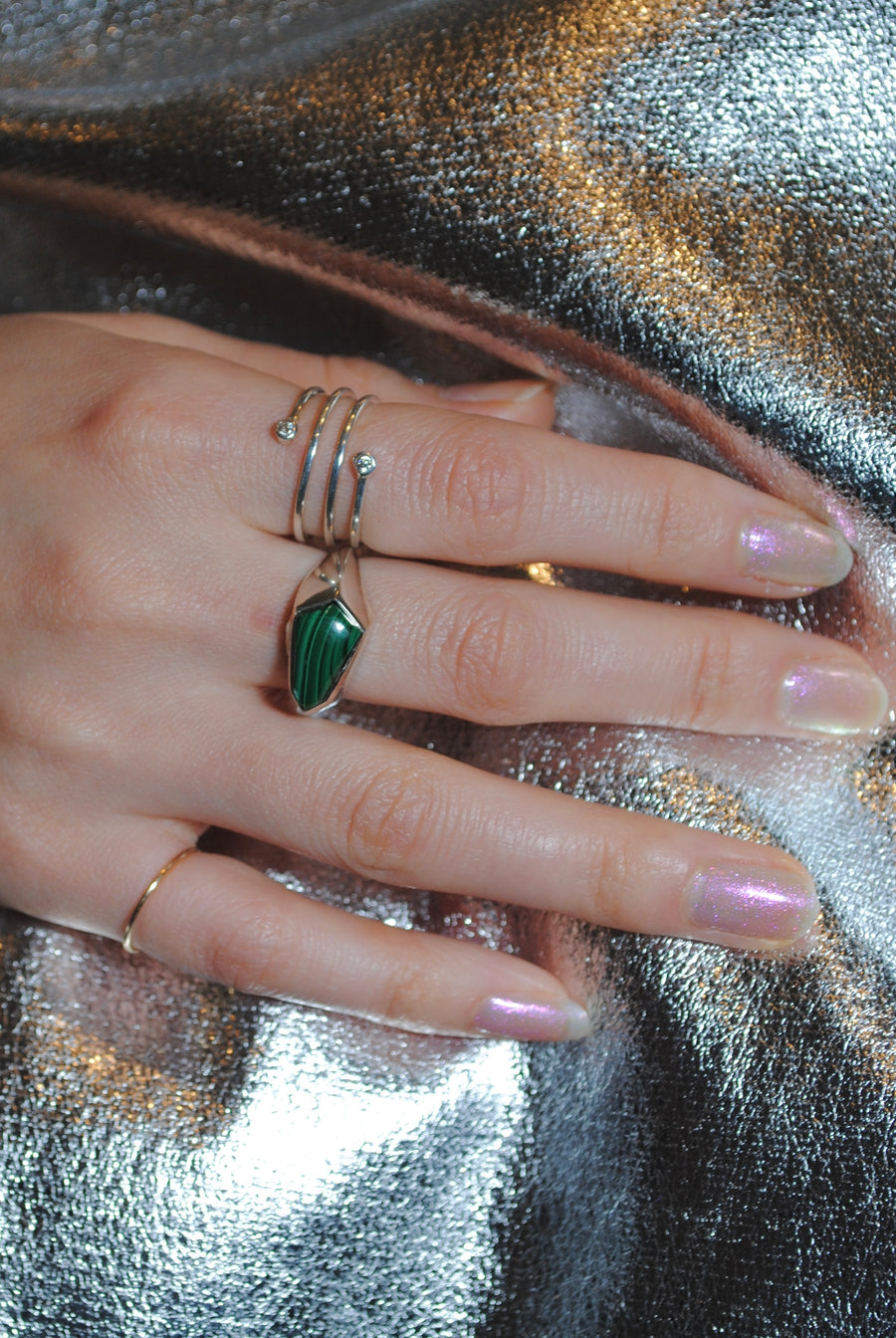 (マラカイト/silver) judy ring