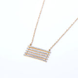 (モアサナイト/gold) layers bar necklace
