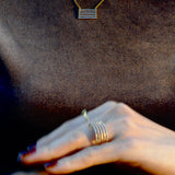 (モアサナイト/gold) layers bar necklace