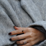 (モアサナイト/gold) layers bar ring