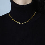 (gold) plate forever star necklace