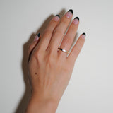 (ブラックオニキス&ホワイトトパーズ/GOLD)bi-color 3way square eternity ring