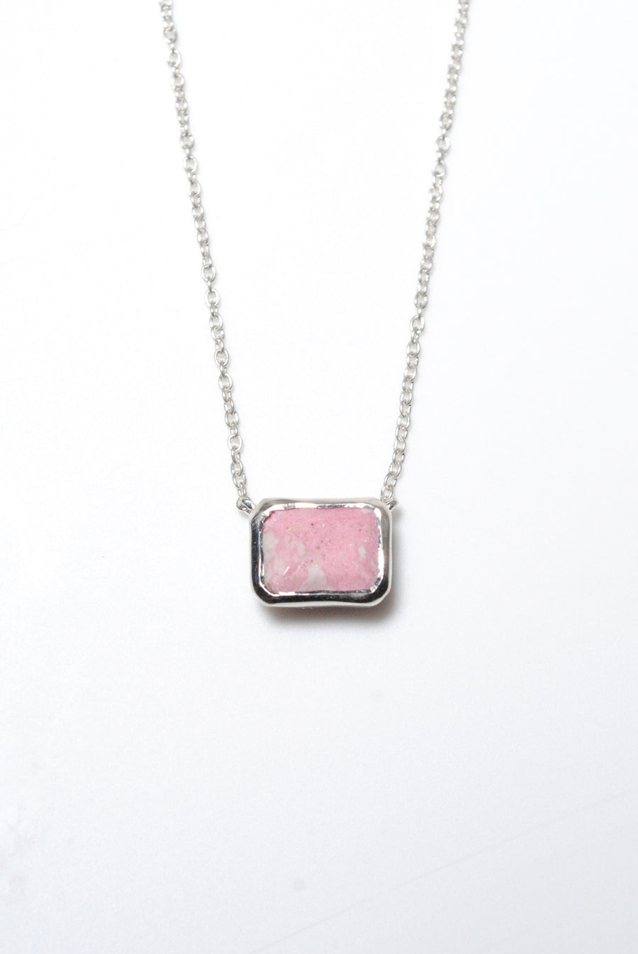 (チューライト/silver) octagon tile necklace