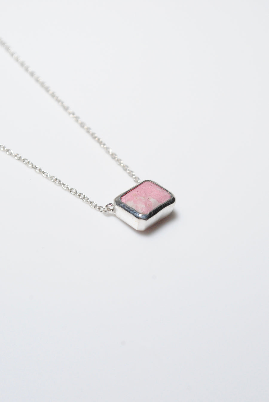(チューライト/silver) octagon tile necklace