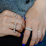 (ロングパール/gold) flute ring：pearl series