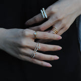 (ロングパール/gold) flute ring：pearl series