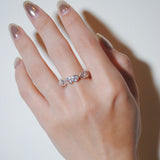 (ホワイトトパーズ/silver) All heart full eternity ring