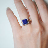 (ラピスラズリ/gold) frame pave ring