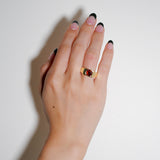 (ガーネット/GOLD)pond ring