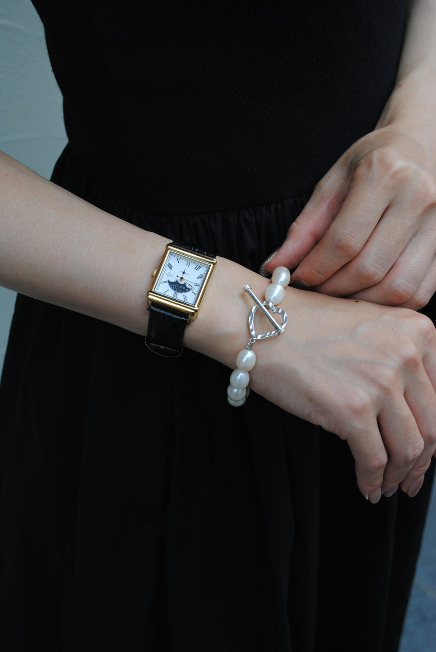 (パール/silver) heart mantel pearl bracelet