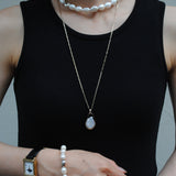 (パール/silver) heart mantel pearl bracelet