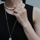 (パール/gold-silver/）magatama pearl necklace