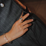 (ブルートパーズ/SILVER)pond ring