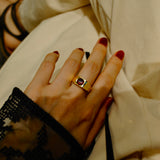 (ガーネット/GOLD)pond ring