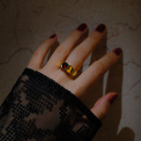 (ガーネット/GOLD)pond ring