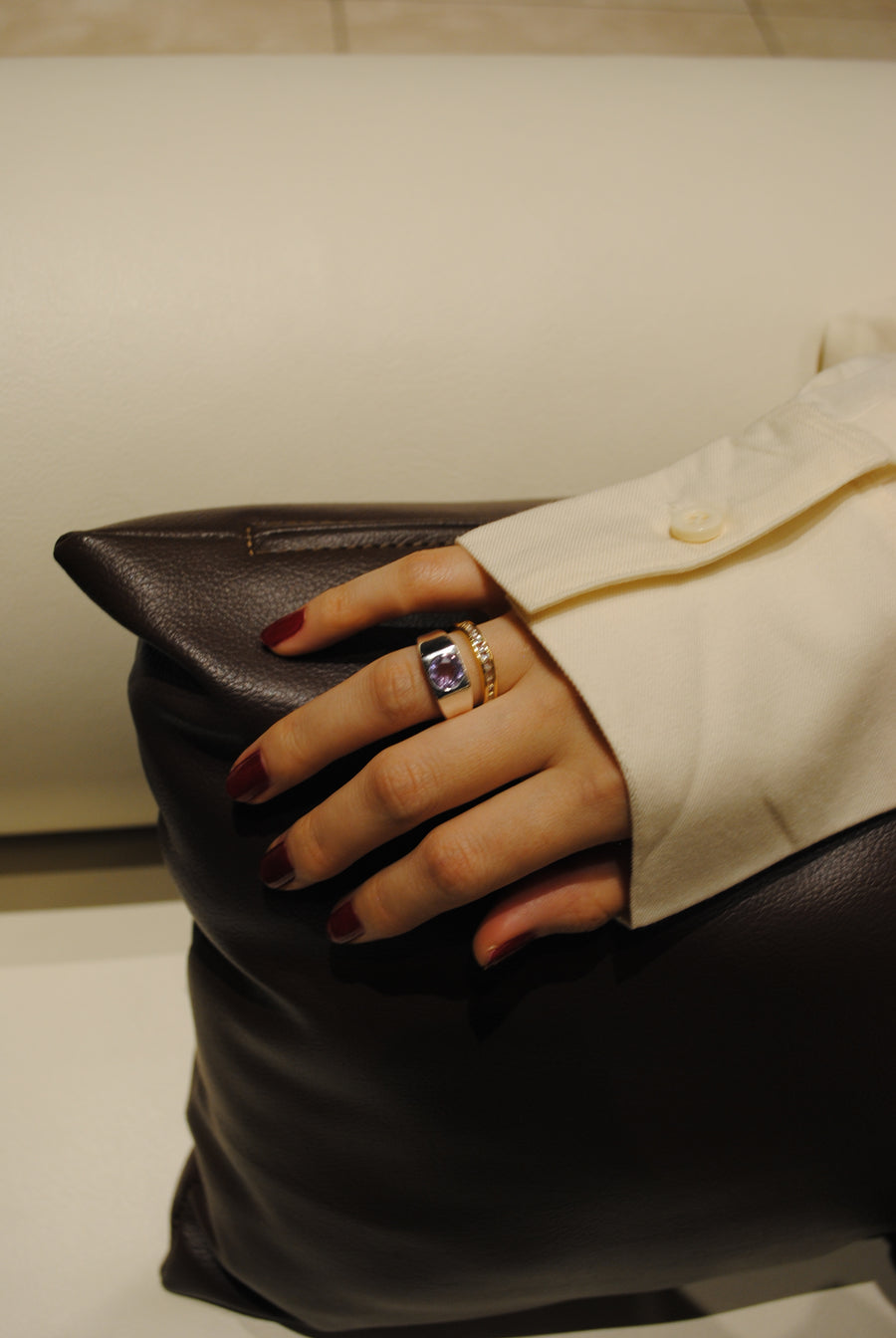 (ピンクアメジスト/SILVER)pond ring