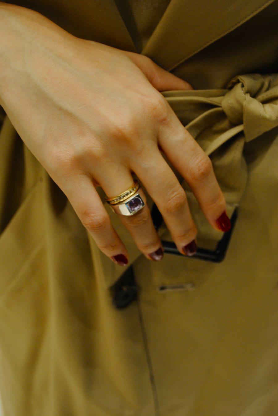 (ピンクアメジスト/SILVER)pond ring