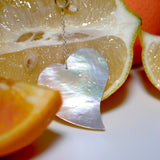 (マザーオブパール_クリスタル/silver) shell heart  earring