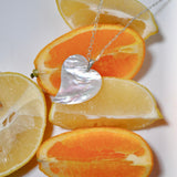 (マザーオブパール_クリスタル/silver) shell heart  necklace