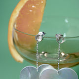 (マザーオブパール_クリスタル/silver) shell heart  earring