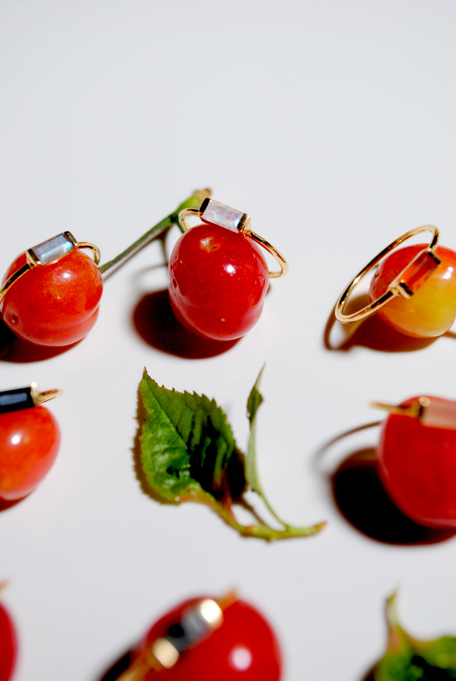 (カーネリアン/gold) mini rect boad ring