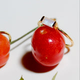 (レインボームーンストーン/gold) mini rect boad ring