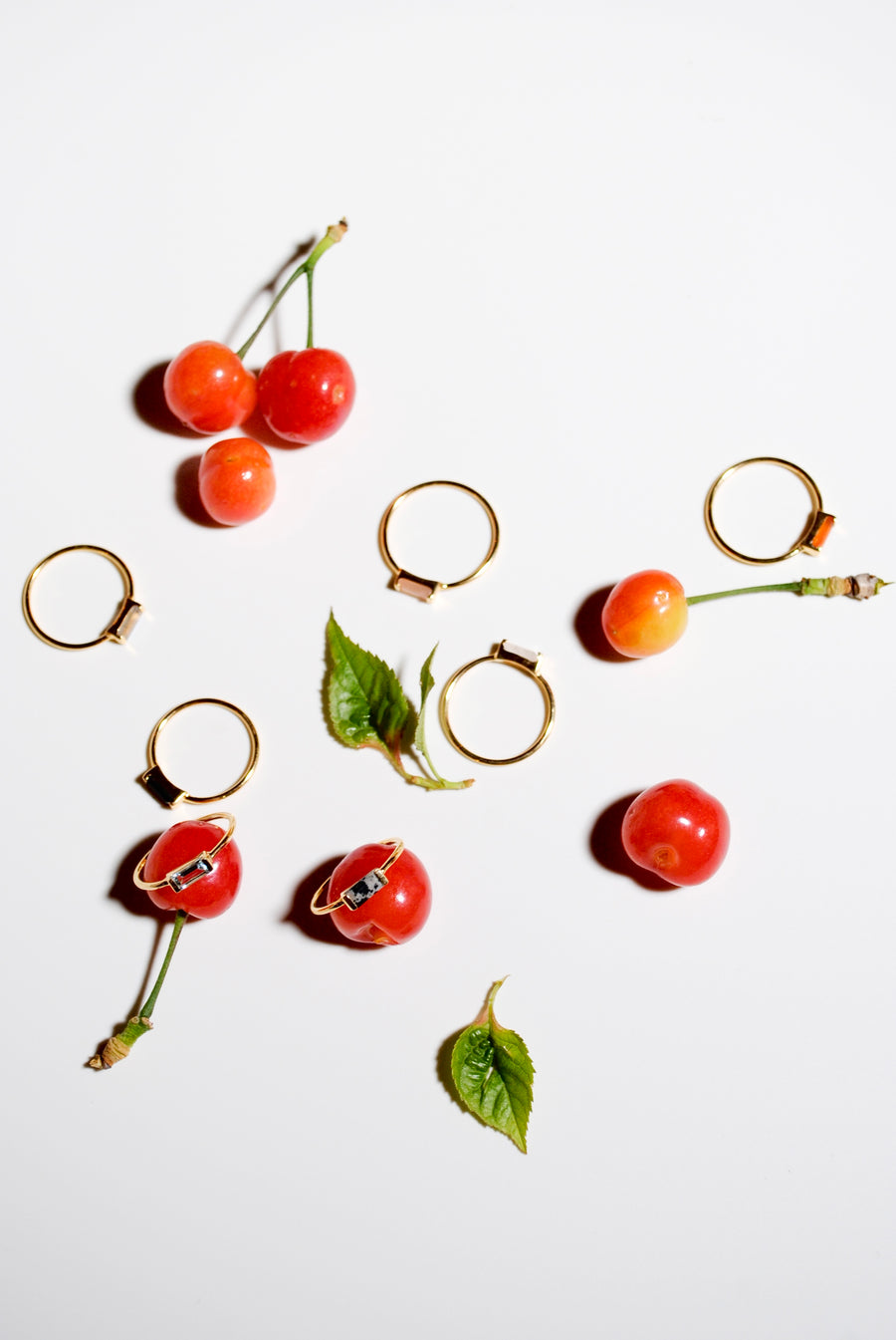 (カーネリアン/gold) mini rect boad ring