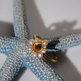 (ダイヤモンド/gold) snow flower ring