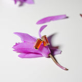 (カーネリアン/gold) mini rect boad earring