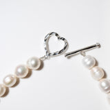 (パール/silver) heart mantel pearl necklace