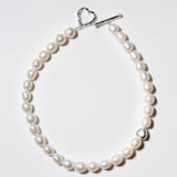 (パール/silver) heart mantel pearl necklace