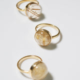 (ゴールデンルチルクオーツ/gold) moon walk ring