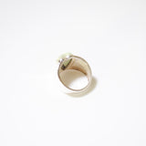 (レモンクリソプレーズ/silver) long heart rough ring