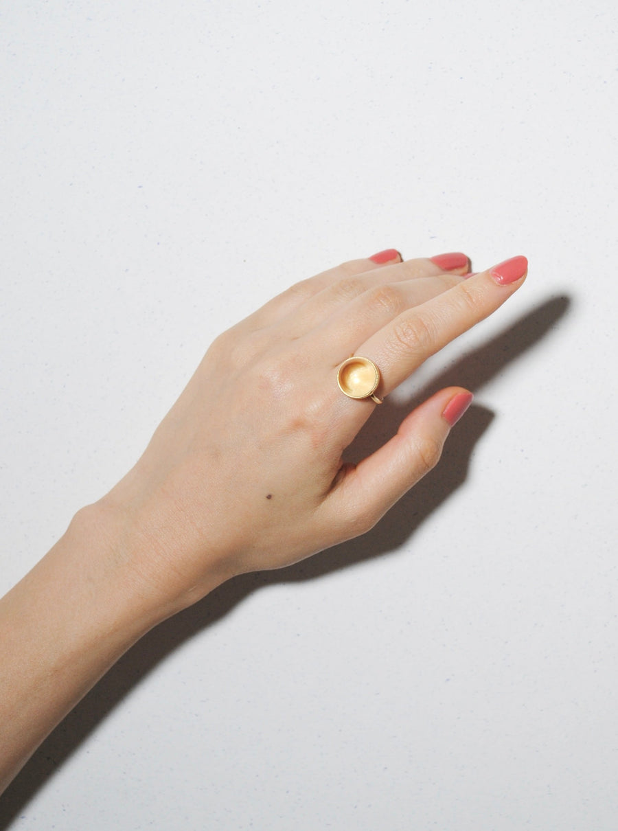 レモンクオーツ(gold) : moon walk  ring