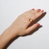 (ゴールデンルチルクオーツ/gold) moon walk ring