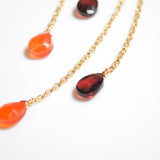 (ガーネット&カーネリアン/gold) fancy swing earring