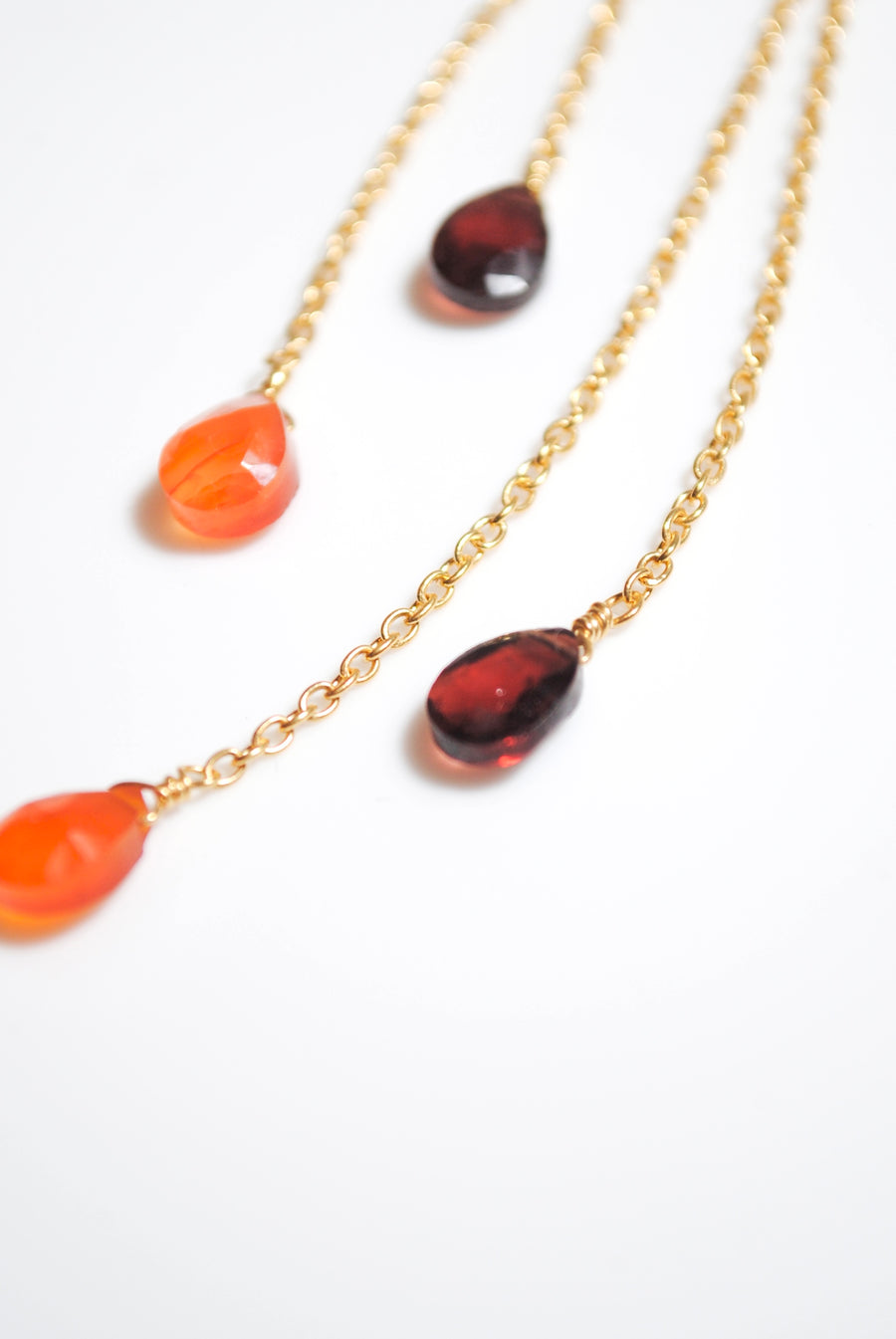 (ガーネット&カーネリアン/gold) fancy swing earring
