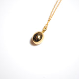 【2way】(プレナイト/gold) hemisphere bril oval necklace