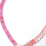 (ピンククオーツ/ストロベリークオーツ) 2way playful rosary necklace #001