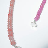 (ピンククオーツ/ストロベリークオーツ) 2way playful rosary necklace #001