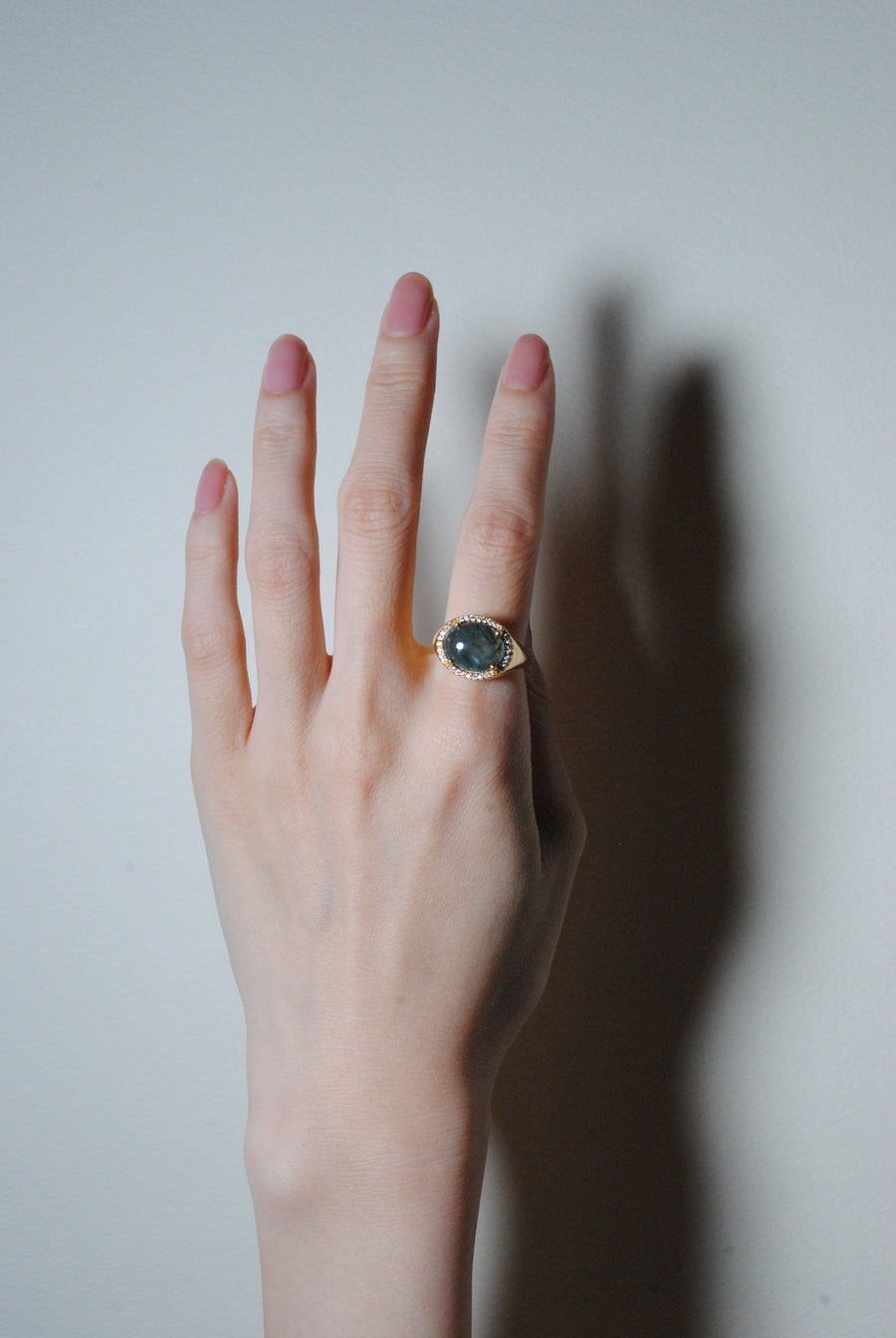 (モスアゲート/gold) marie ring