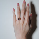 (ダイヤモンド_ウォーターメロントルマリン/gold) water tour diamond ring 7号