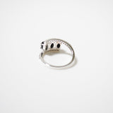 (ブラックオニキス/silver) antique pave triple ring