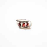 (ガーネット/silver) antique pave triple ring